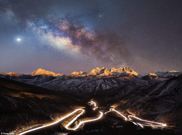 Млечный Путь, вид из префектуры Шаннан, Тибет