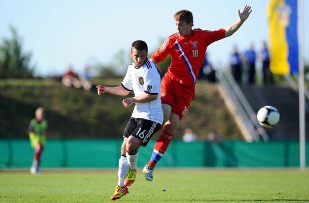 Андрей Панюков в матче против сборной Германии U-18