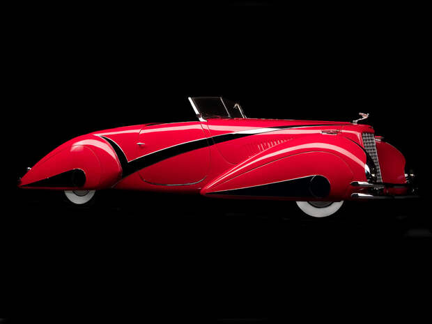 Cadillac V16 Series 90 Convertible by Hartmann '1937 Hartmann, cadillac, кабриолет, олдтаймер, ретро атвомобиль