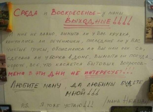 17 эмоциональных записок от любимых женщин записка, юмор