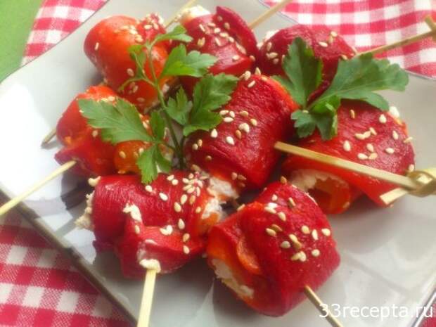 запеченный перец с сыром