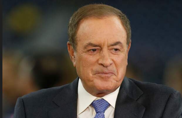 Al Michaels on the field