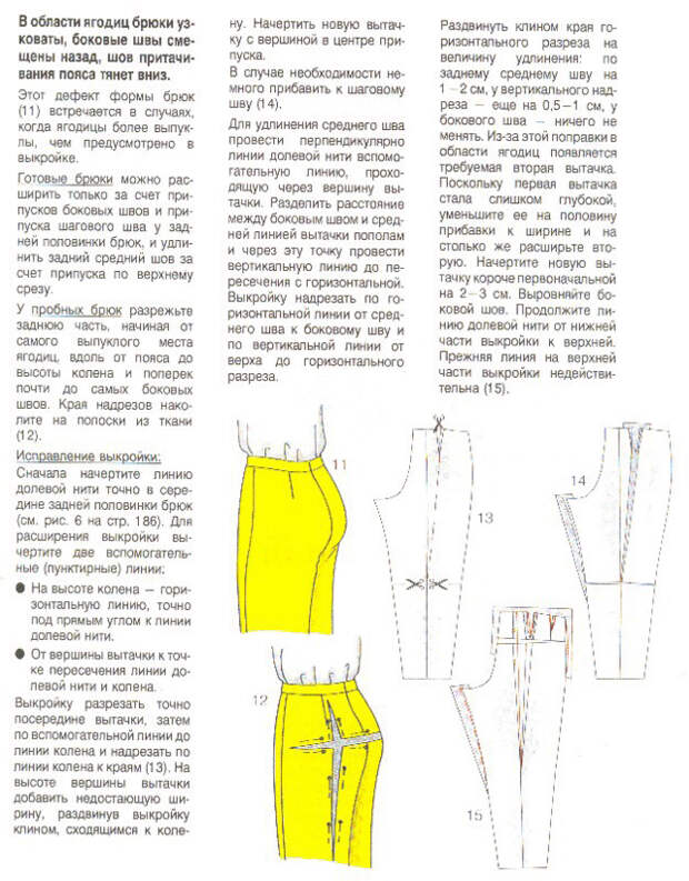 Исправление дефектов выкройки брюк 4