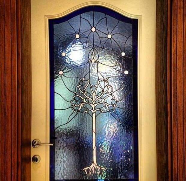 Дверь с Белым Древом Гондора дизайн, интерьер, кино, компьютерные игры