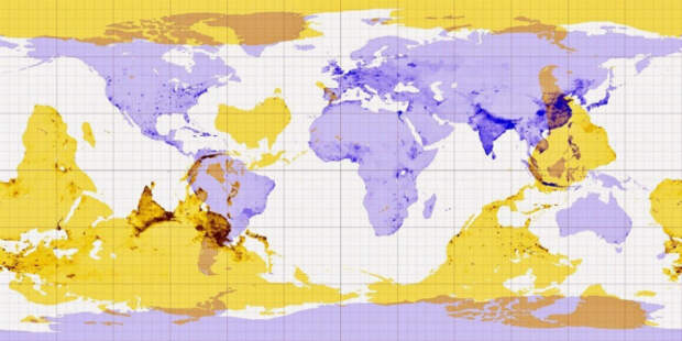 Карта показывает, где бы вы оказались, если бы пробурили Землю из своего города насквозь