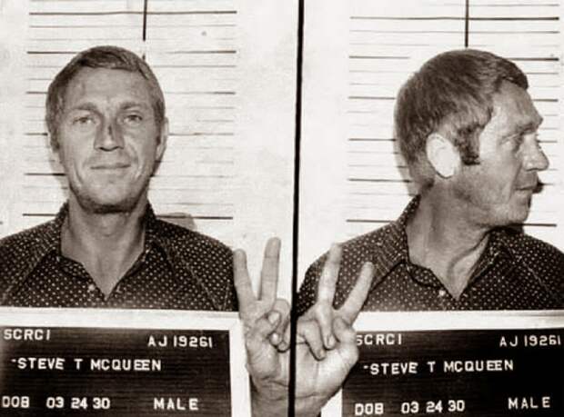 Стив МакКуин. 1972 год. Вождение в нетрезвом виде. арест, звезды, полиция, правонарушение