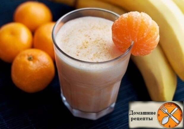 Мандариновый смузи. дом. рецепты