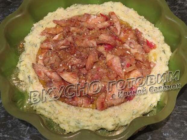 Картофельное гнездо с курицей-5