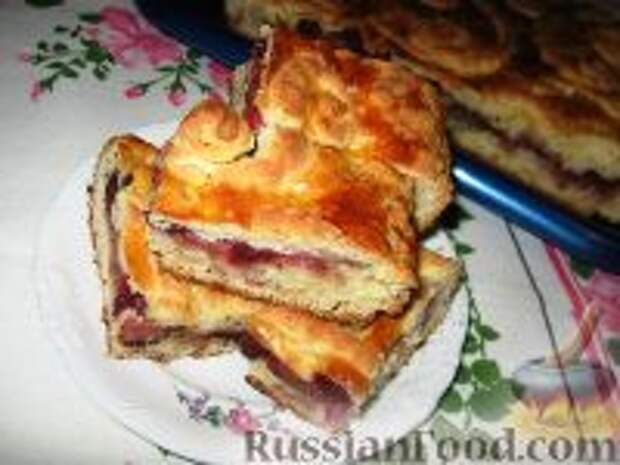 Фото к рецепту: Пирог с яблоками и ежевикой