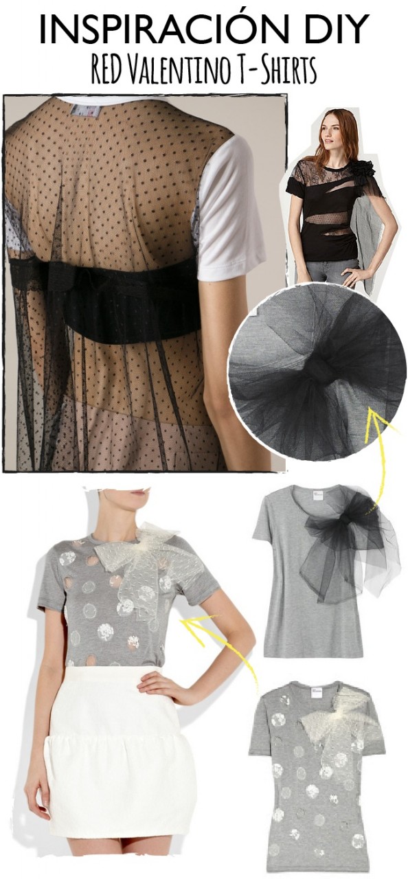 Вставка из фатина на трикотажном платье (Diy)