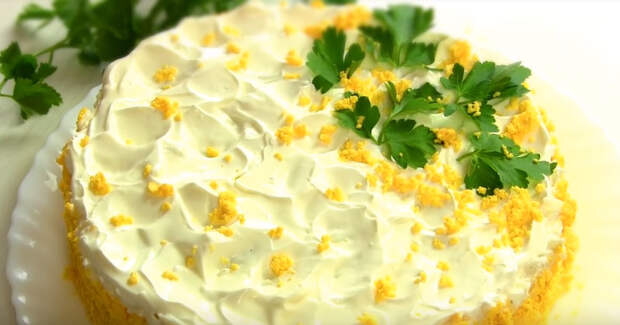 Торт-салат на Пасху. Быстрый, праздничный, нежный