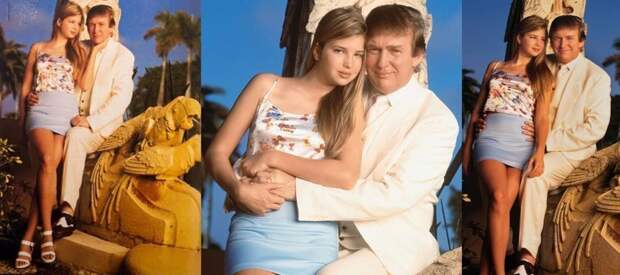 25. Дональд Трамп с 15-летней дочерью Иванкой, 1996 год век, мир, прошлое, снимок, событие, странность, фотография