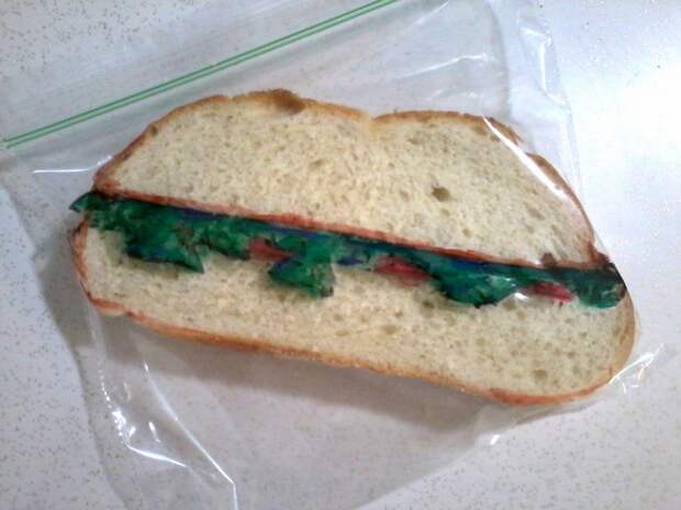 Downright tricky maneuvering makes a sandwich look like a sandwich even though… it’s a sandwich.