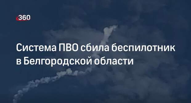 Губернатор Гладков: система ПВО сбила беспилотник в Шебекинском округе