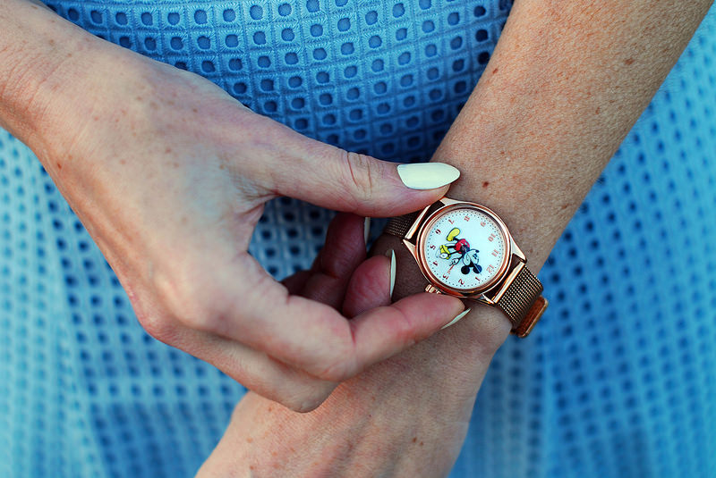 Gold Disney Mickey Mouse watch
