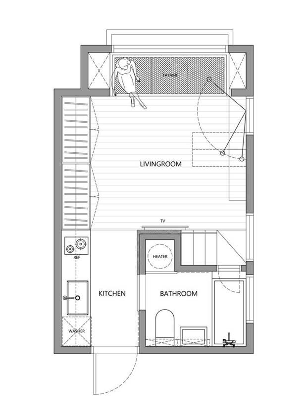 Планировка студии дизайн, идея, квартира, комната, планировка, пространство, студия