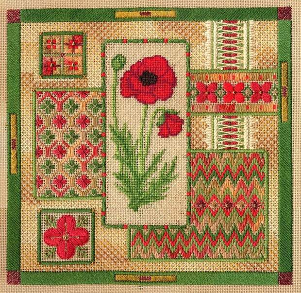 Secret Garden Collection-Red Poppy Collage $16