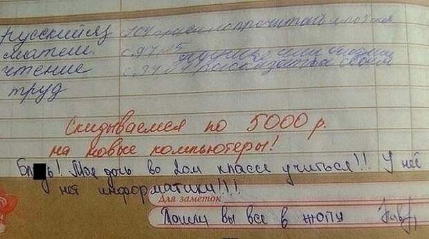 Юмор из школьных дневников (15 фото)
