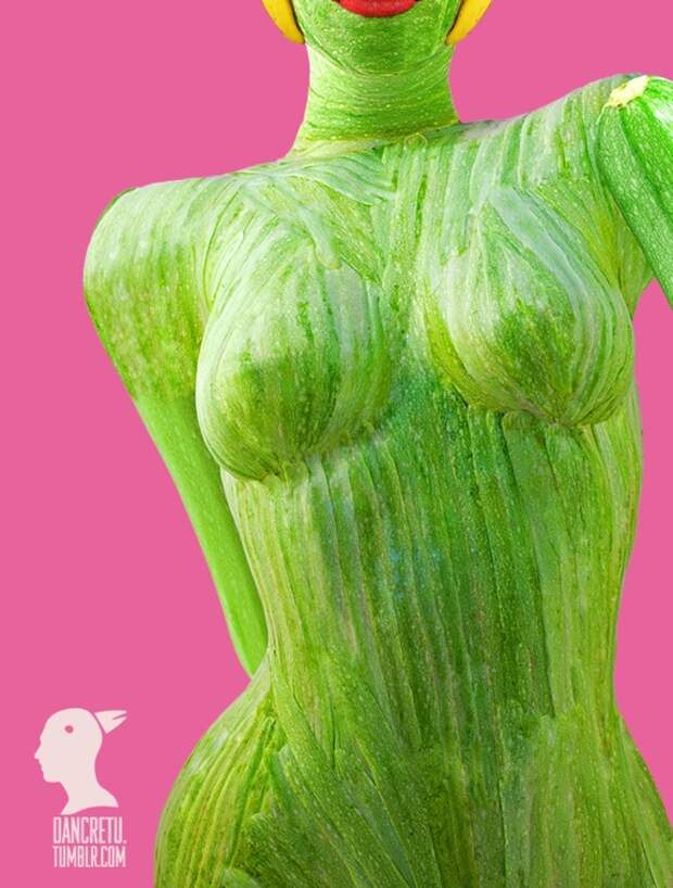 Скульптуры из овощей, Дэн Крету, Dan Cretu