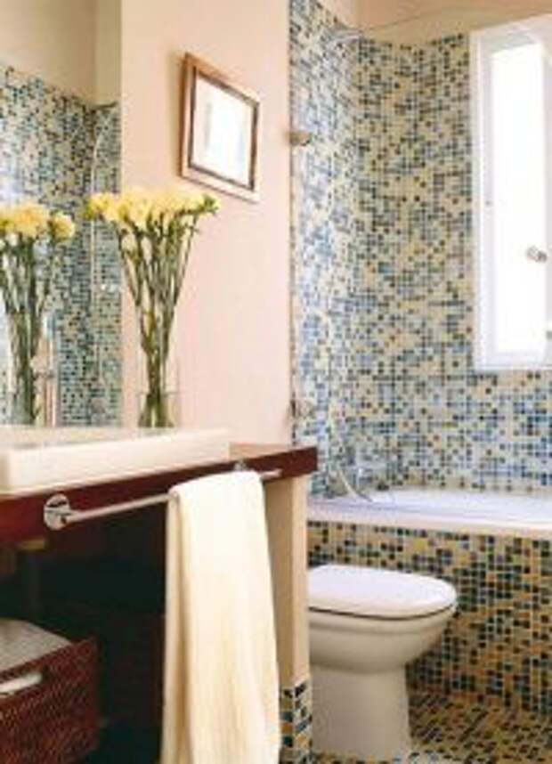 Дизайн ванной комнаты с туалетом1