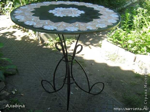 Декорирование круглого столика виниловыми салфетками (5) (520x390, 153Kb)