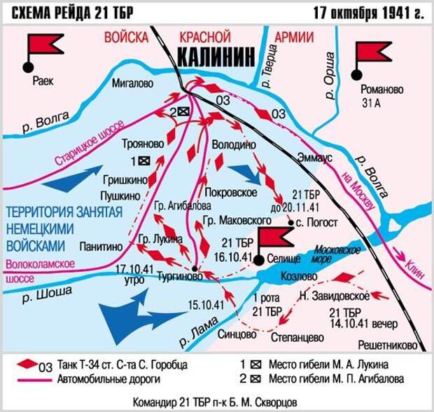 Схема движения танков на 9 мая