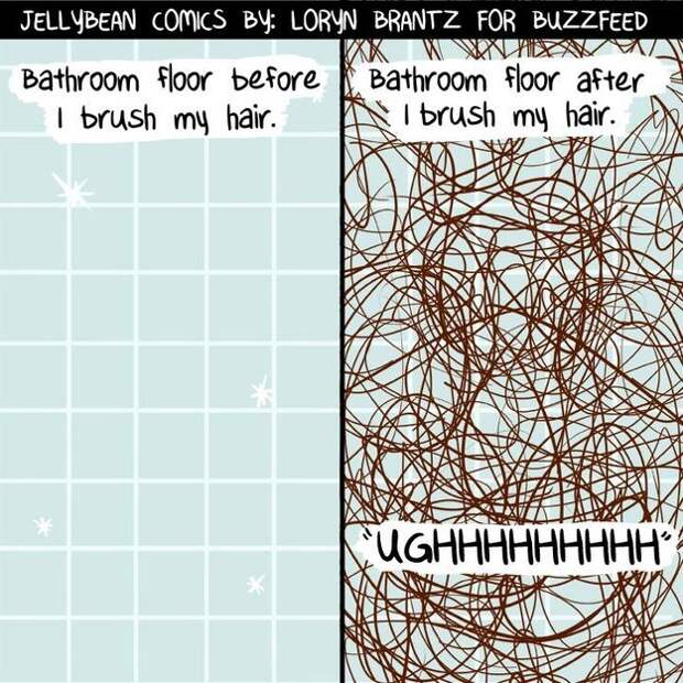 The constant bathroom clean-up.