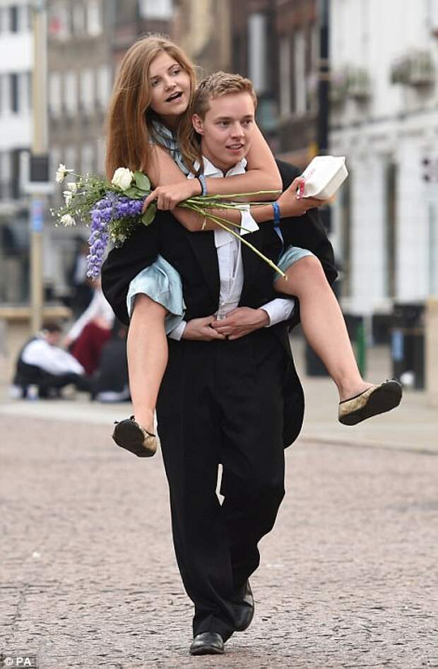 She had swapped heels for sensible flats