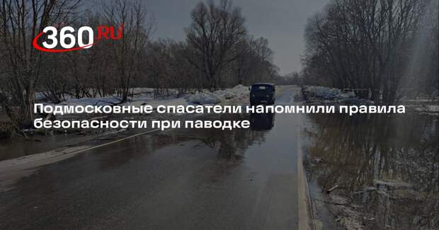 Подмосковные спасатели напомнили правила безопасности при паводке