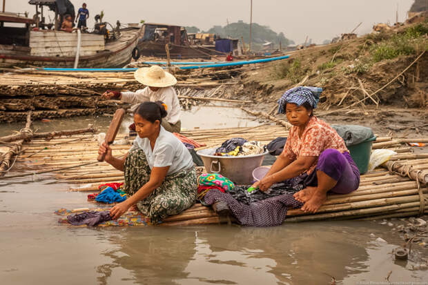 Жизнь на пляже в Бирме бирма, жизнь людей, мандалай, пляж