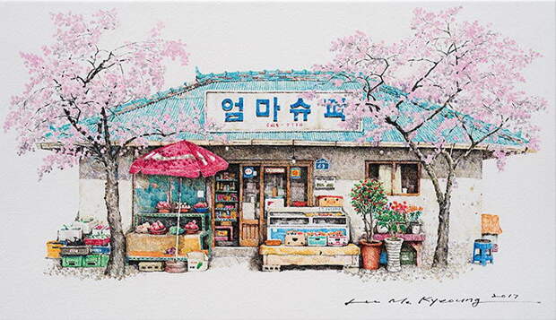 Скетчи повседневной жизни Me Kyeoung Lee