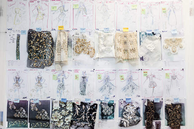 Образцы вышивки Lesage для осенней коллекции Chanel Haute Couture 2014 года © lejournalflou.com