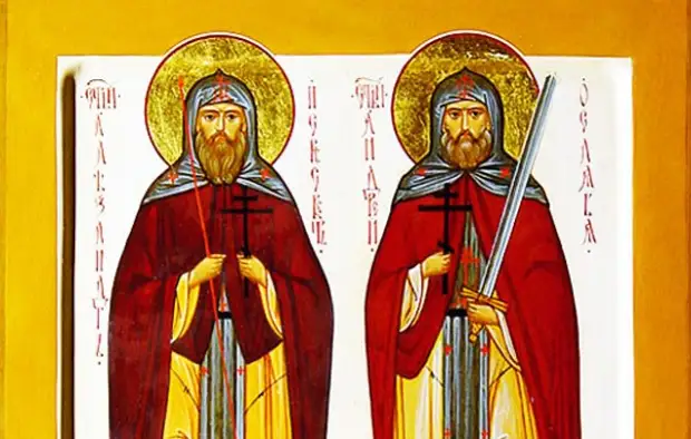 Два монаха на куликовом поле. Пересвет и Ослябя монахи Свято-Троицкого монастыря.