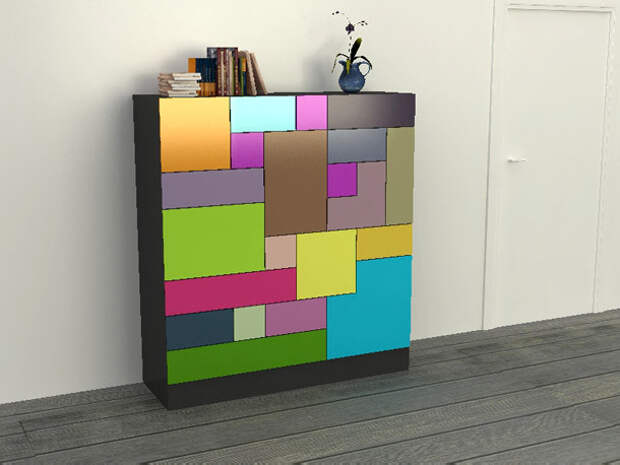 разноцветный комод
