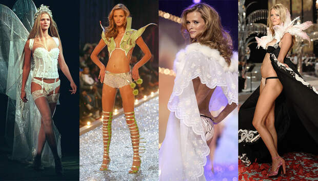 Кармен Касс на шоу Victoria’s Secret 1998, 2003 и 2008 года