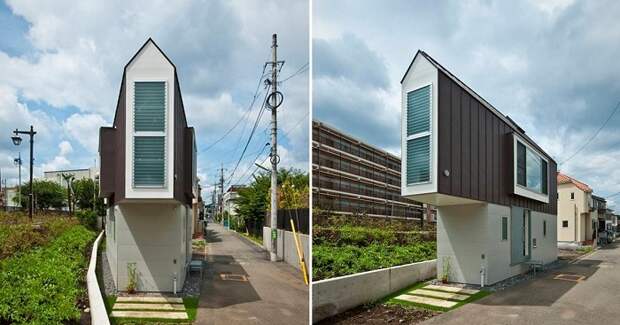 Невероятно узкий дом в Японии.