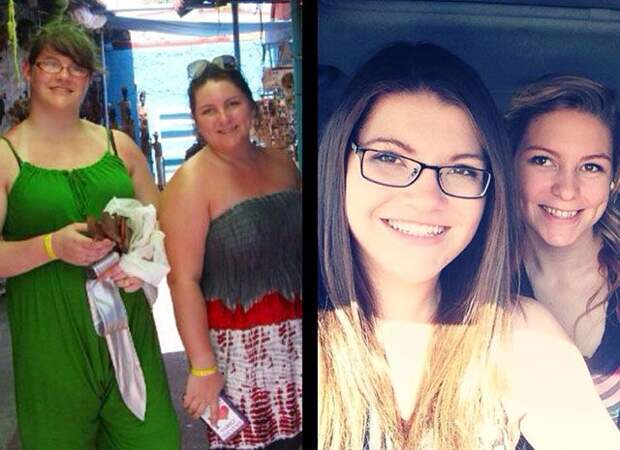 девушки до и после похудения, похудевшие девушки, девушки после похудения