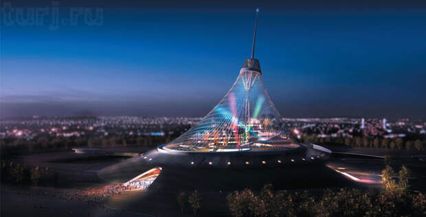 Казахстан, Астана, ТРЦ Хан Шатыр, торгово-развлекательный центр в Астане, проекты Нормана Фостера, шанский шатер, лучшие экоздания мира, достопримечательности Астаны, шопинг в Астане, развлечения в Астане, современная архитектура