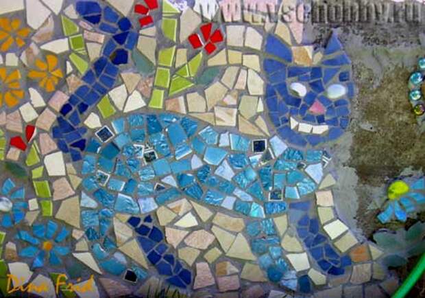 Замытое изображение кота мозаика