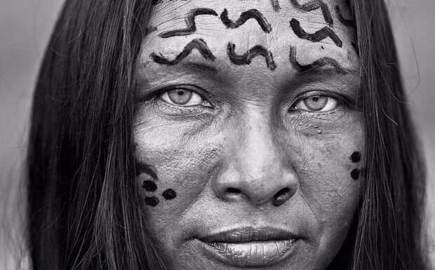 Портрет индианки из племени Yanomami бразилия, в мире, животный мир, люди, племена, природа, туризм