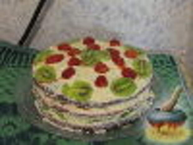 Фото к рецепту: Торт с ягодами