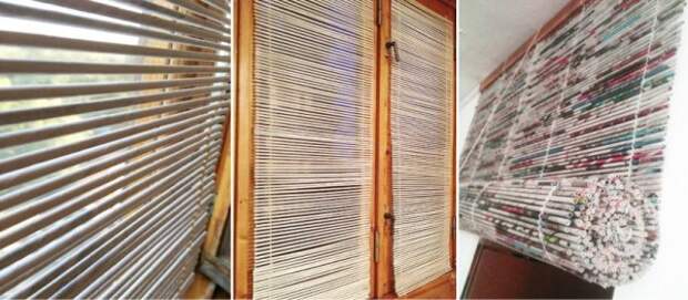 Газетные жалюзи – отличный вариант для балкона или лоджии