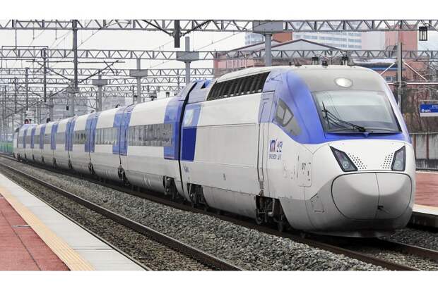 Южнокорейский электропоезд KTX Sancheon был построен компанией Hyundai Rotem на основе технологий французских поездов TGV