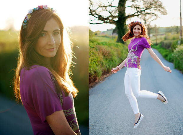 Bed Hair, a Flower Crown, White and Magenta