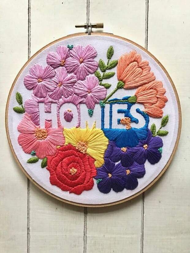 Negative space embroidery: интересный прием в вышивке