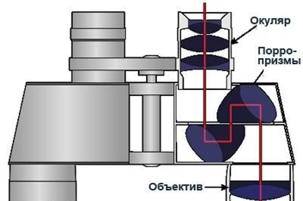 Физика схема бинокля