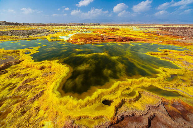 Инопланетные пейзажи на Земле: вулкан Даллол. Эфиопия.