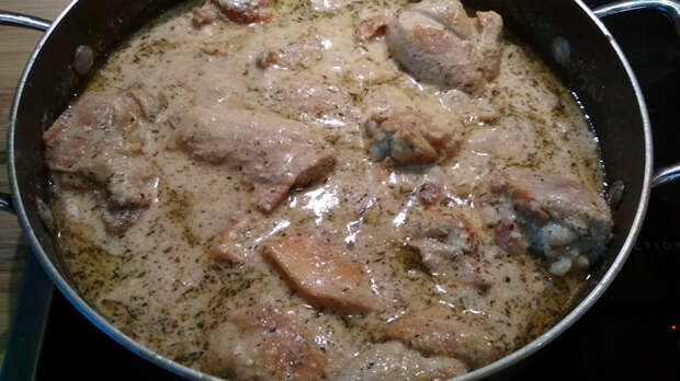 Гедлибже - курица в сметанном соусе. Курица, Гедлибже, Соус, Национальная кухня, Длиннопост, Кулинария, Рецепт