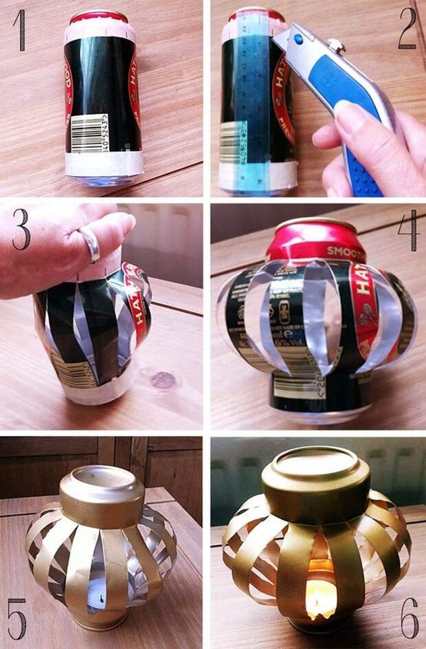 DIY Lantern. Recycling soda cans. cool idea!: