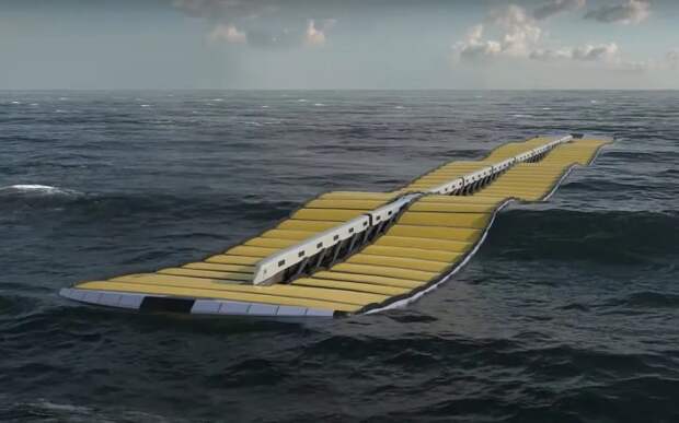 Плавучее устройство, похожее на позвоночник, превращает морские волны в электричество